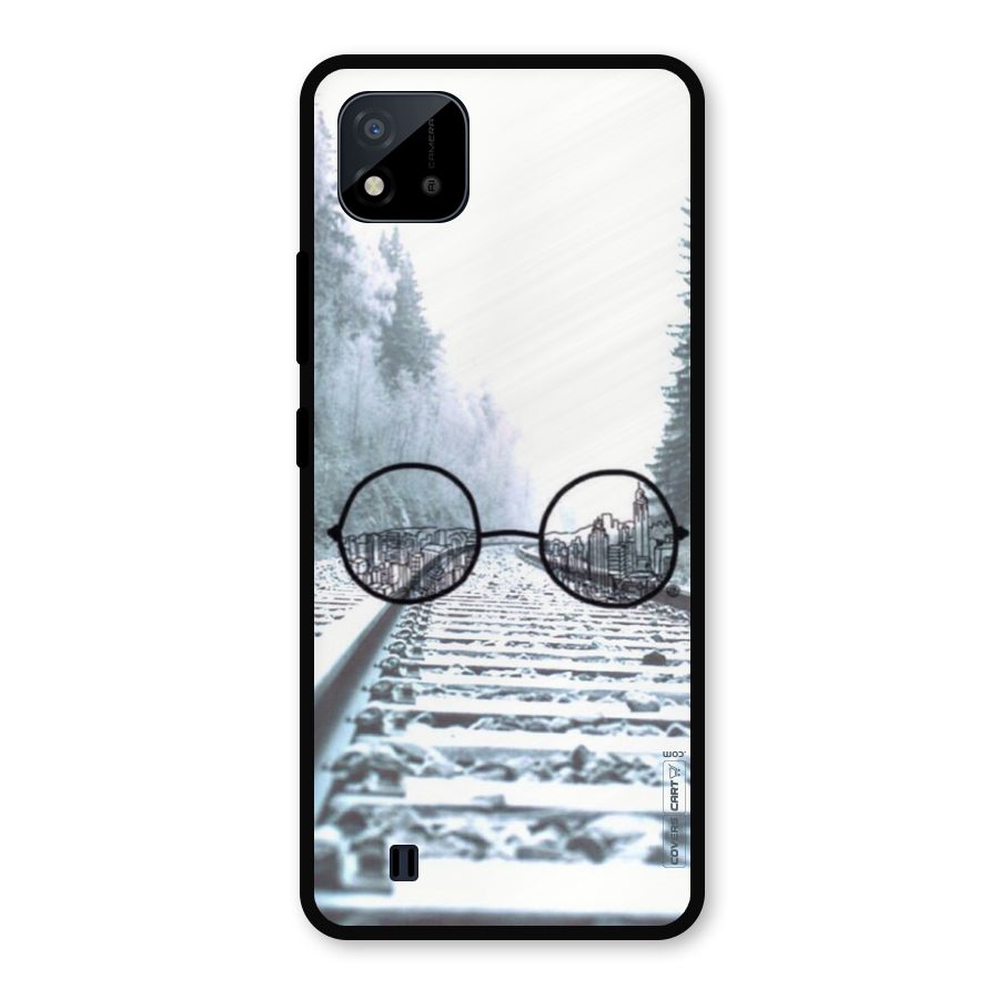Tracks And Specs Metal Back Case for Realme C11 2021