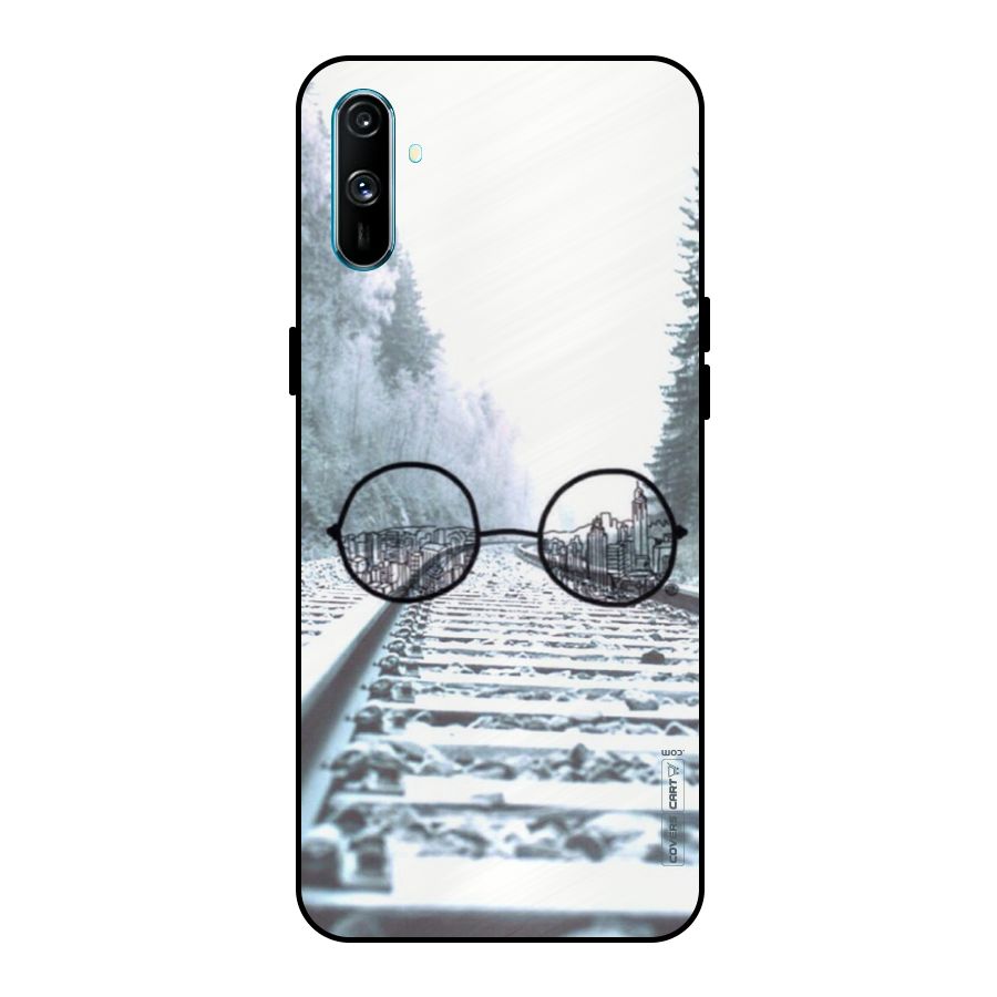 Tracks And Specs Metal Back Case for Realme C3
