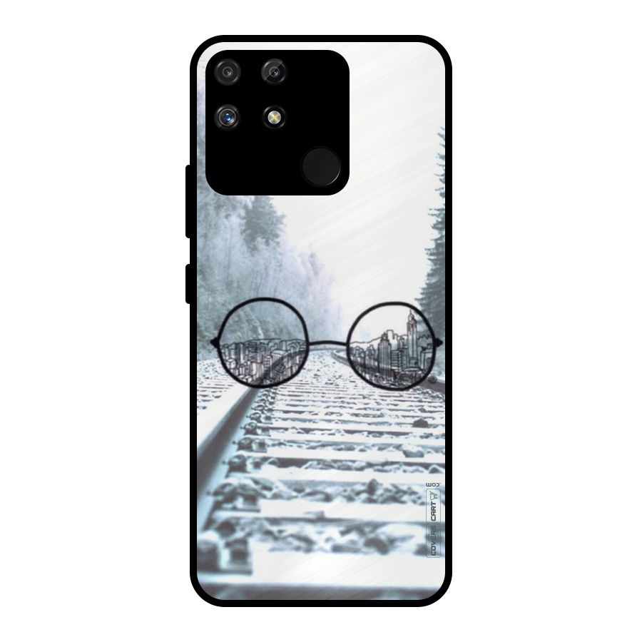 Tracks And Specs Metal Back Case for Realme Narzo 50A