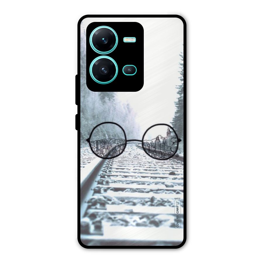Tracks And Specs Metal Back Case for Vivo V25