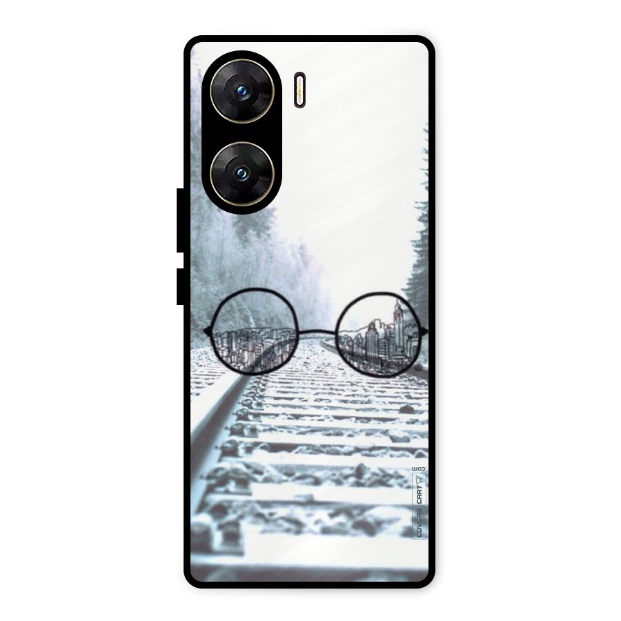 Tracks And Specs Metal Back Case for Vivo V29e
