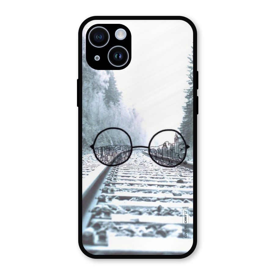 Tracks And Specs Metal Back Case for iPhone 14