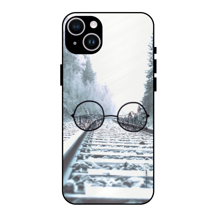 Tracks And Specs Metal Back Case for iPhone 14 Plus