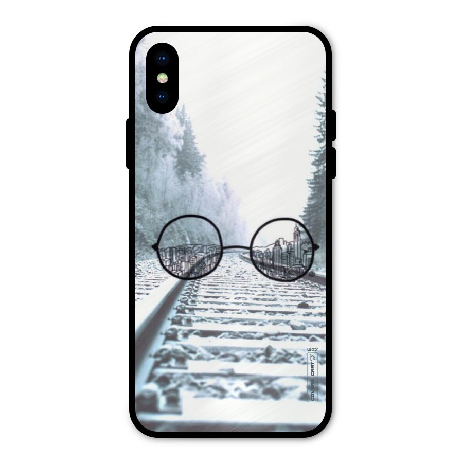 Tracks And Specs Metal Back Case for iPhone XS