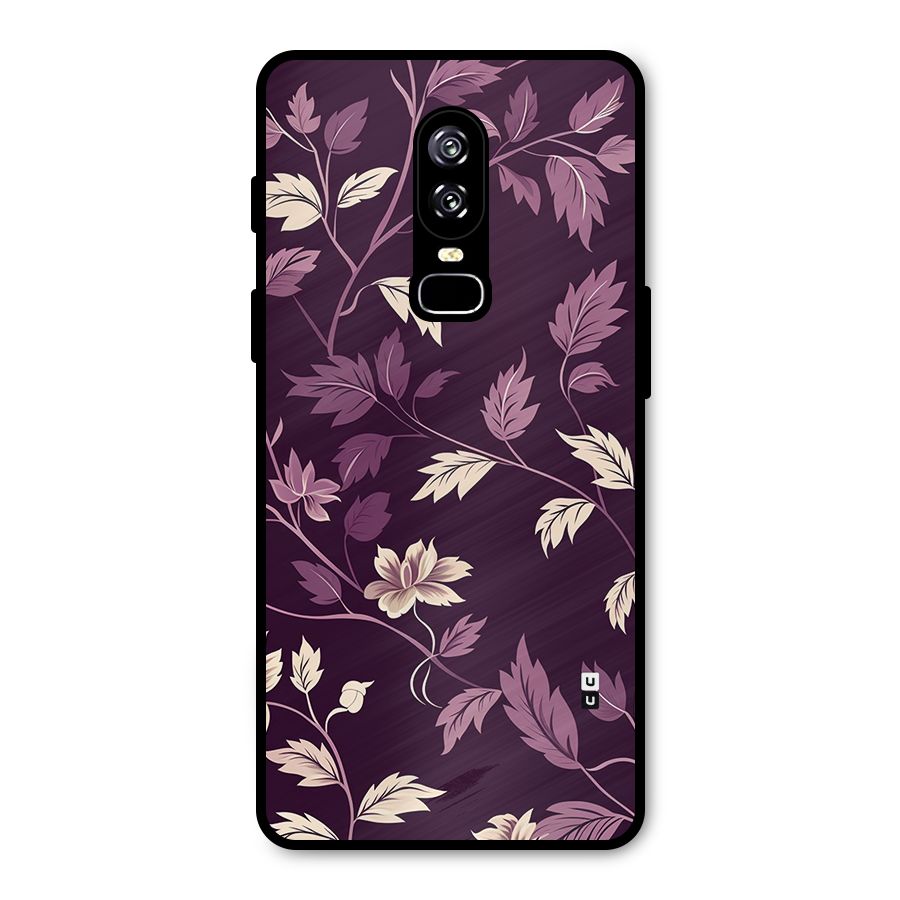 Traditional Florals Metal Back Case for OnePlus 6