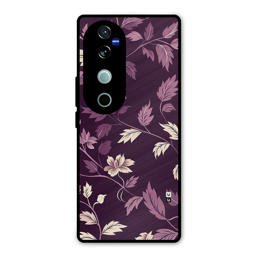 Traditional Florals Metal Back Case for Vivo V40