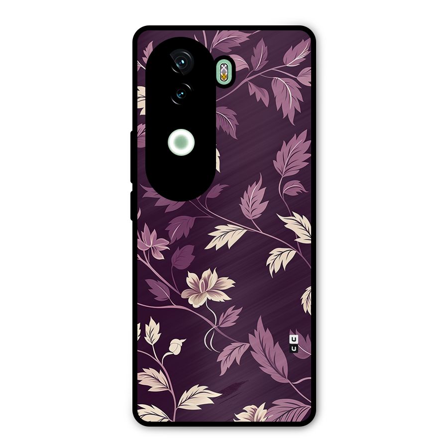 Traditional Florals Metal Back Case for Vivo V40e