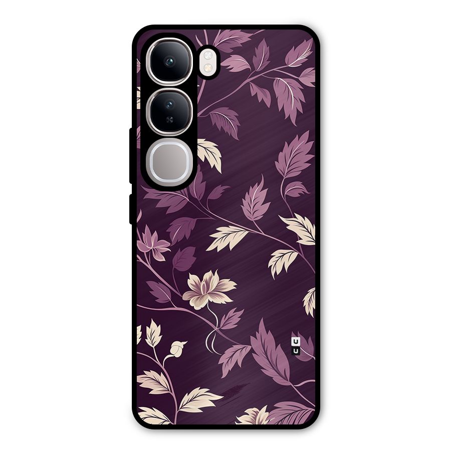 Traditional Florals Metal Back Case for Vivo Y300