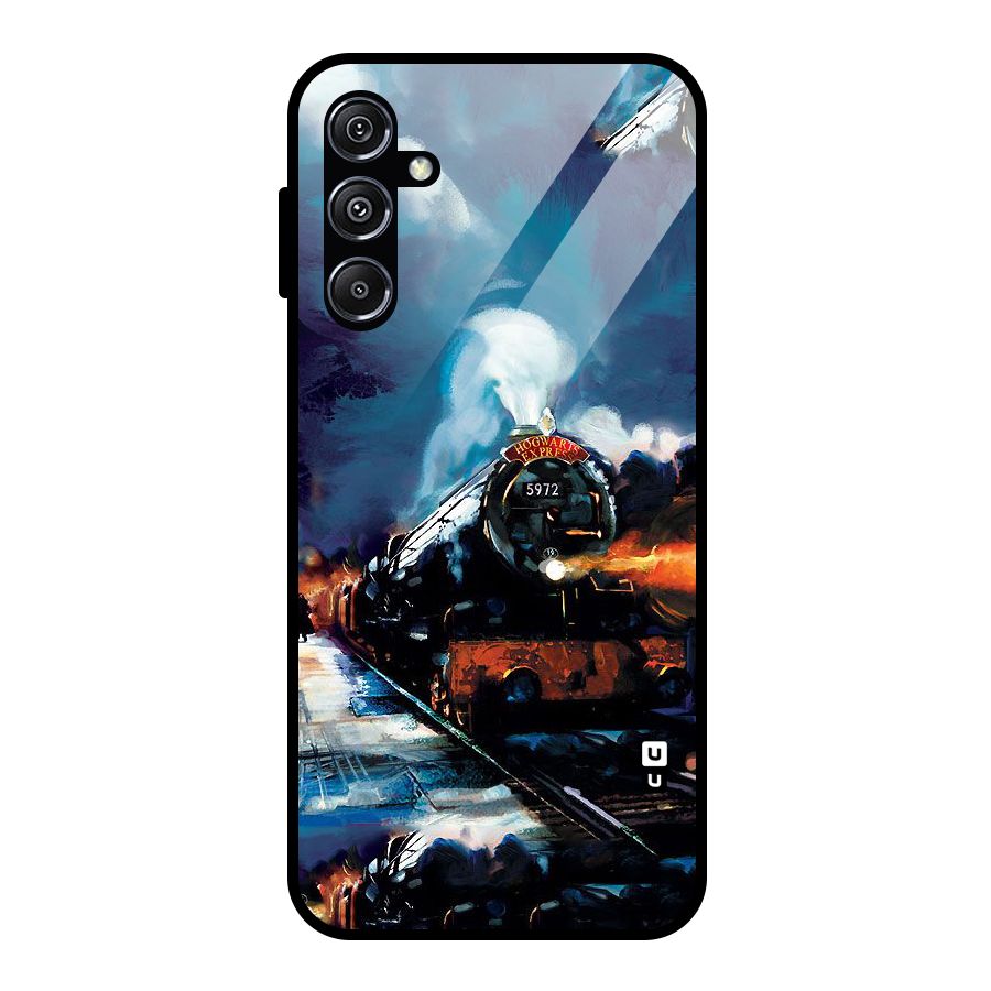 Train Art Glass Back Case for Galaxy M34 5G