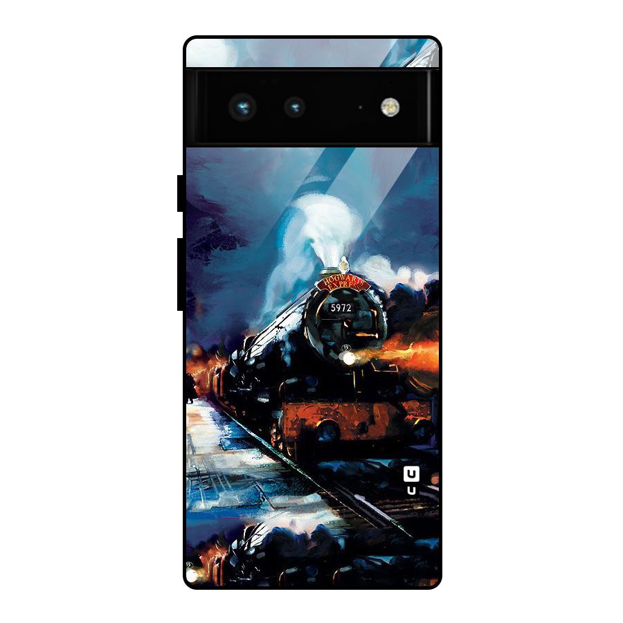 Train Art Glass Back Case for Google Pixel 6