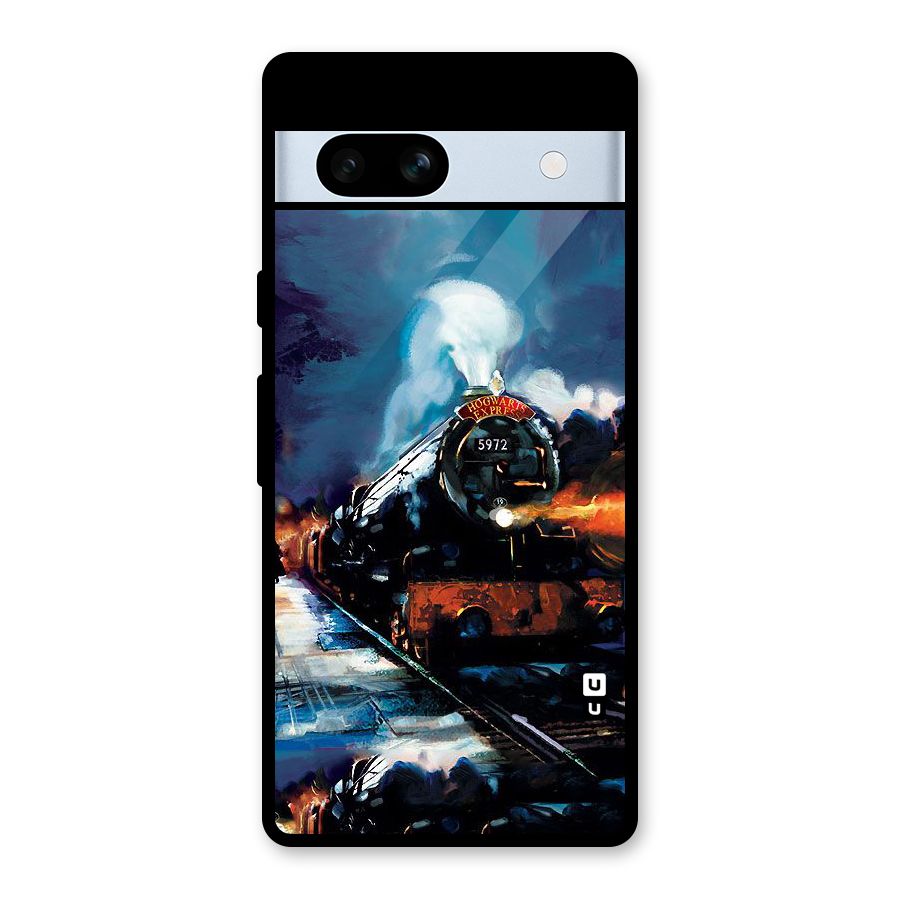Train Art Glass Back Case for Google Pixel 7a