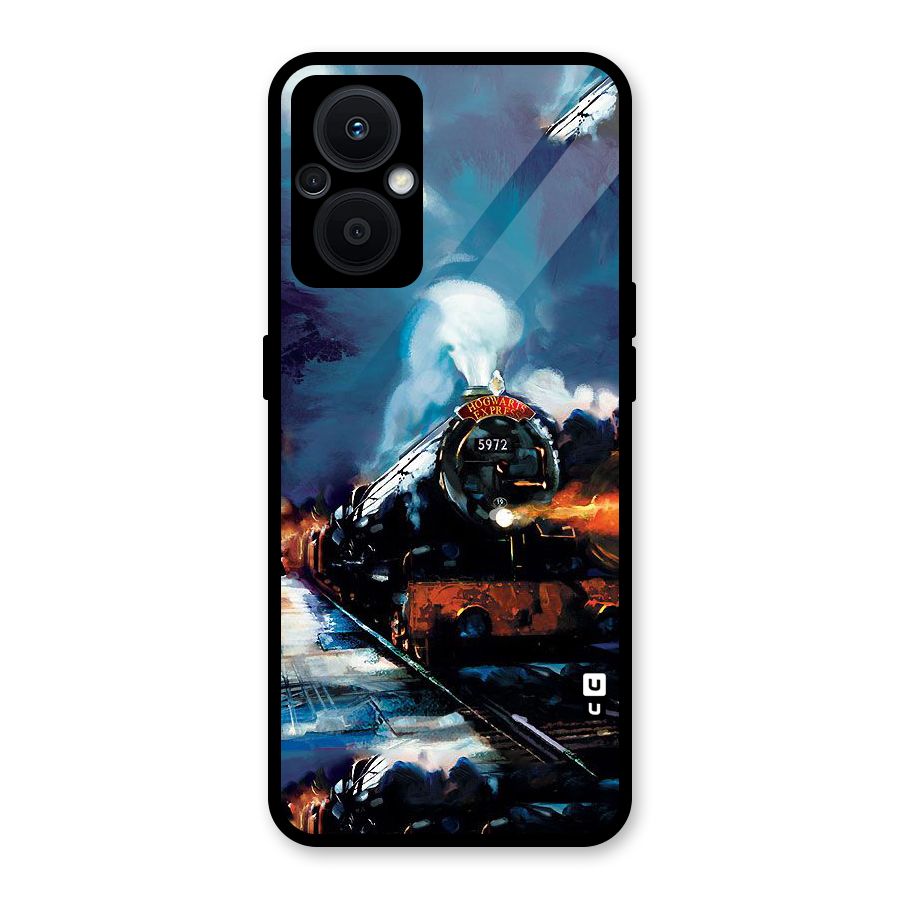 Train Art Glass Back Case for Oppo F21s Pro 5G