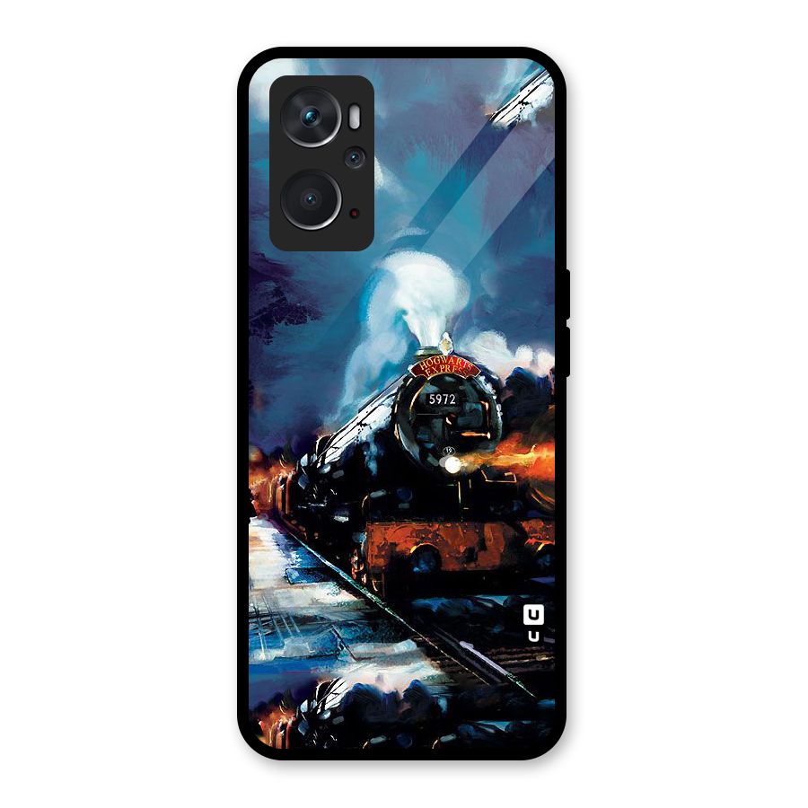 Train Art Glass Back Case for Oppo K10 4G