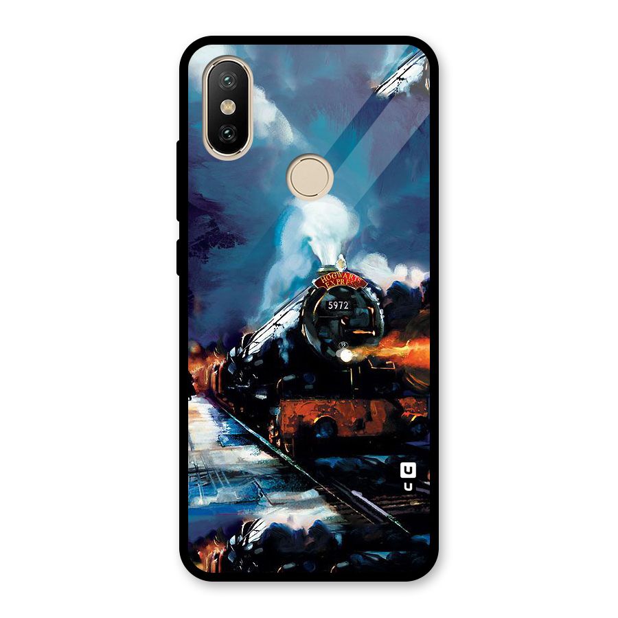 Train Art Glass Back Case for Redmi A2