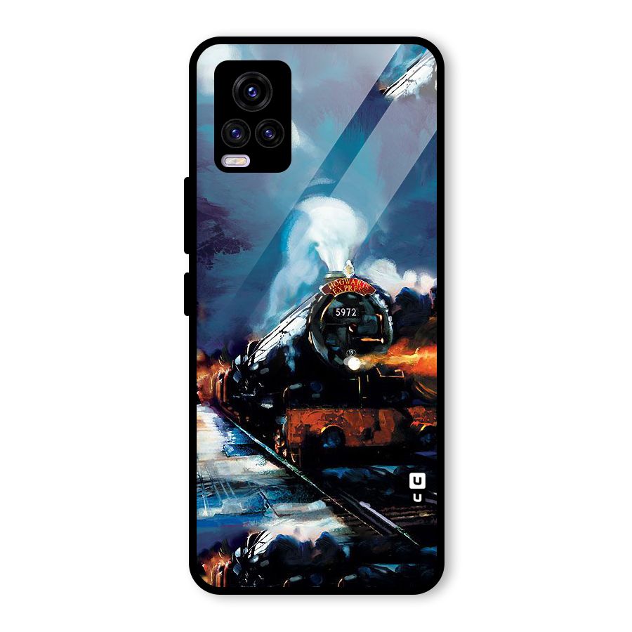 Train Art Glass Back Case for Vivo V20 2021