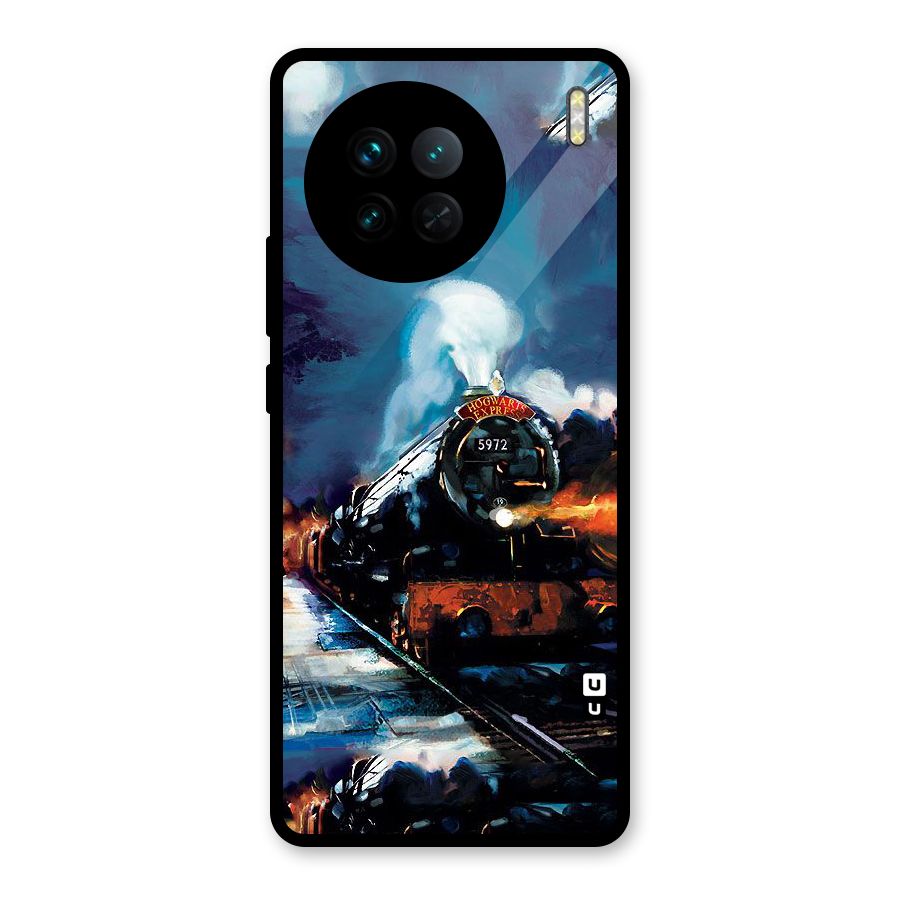 Train Art Glass Back Case for Vivo X90