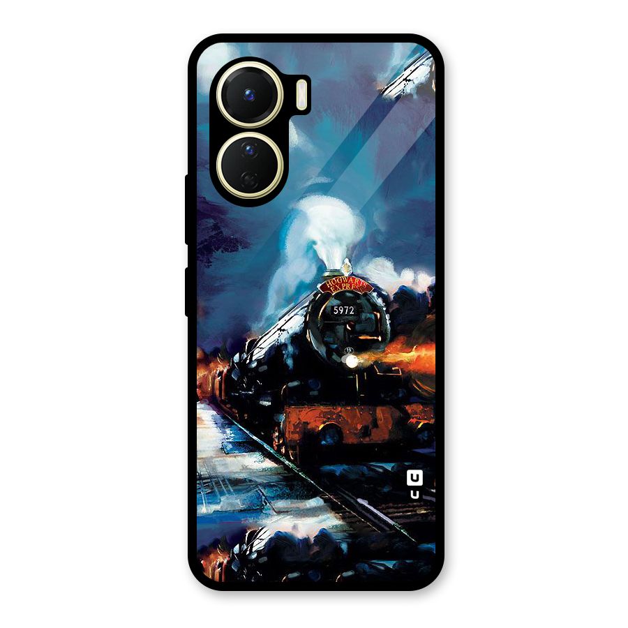 Train Art Glass Back Case for Vivo Y56