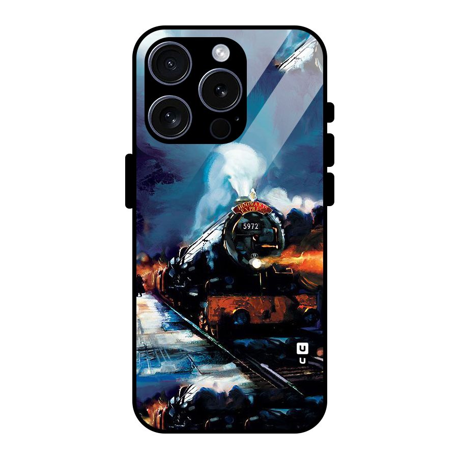 Train Art Glass Back Case for iPhone 15 Pro