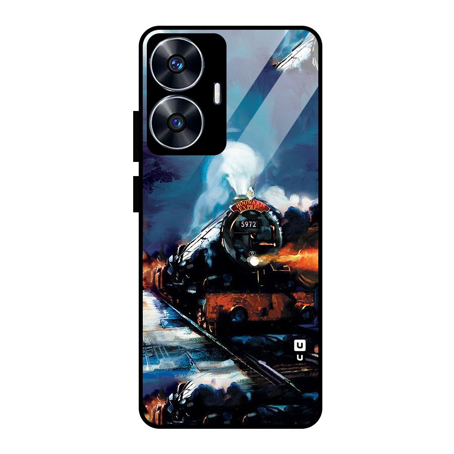Train Art Glass Back Case for realme C55