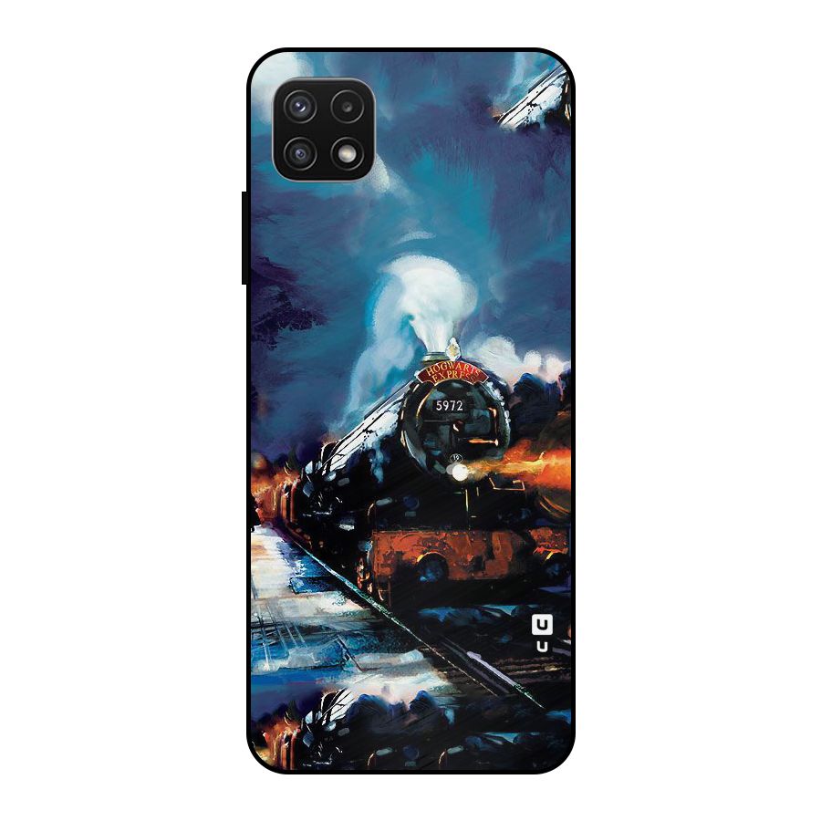 Train Art Metal Back Case for Galaxy A22 5G
