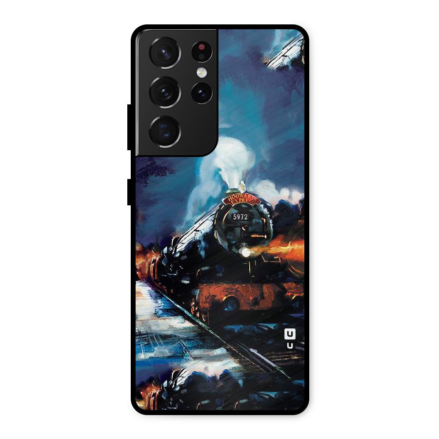 Train Art Metal Back Case for Galaxy S21 Ultra 5G