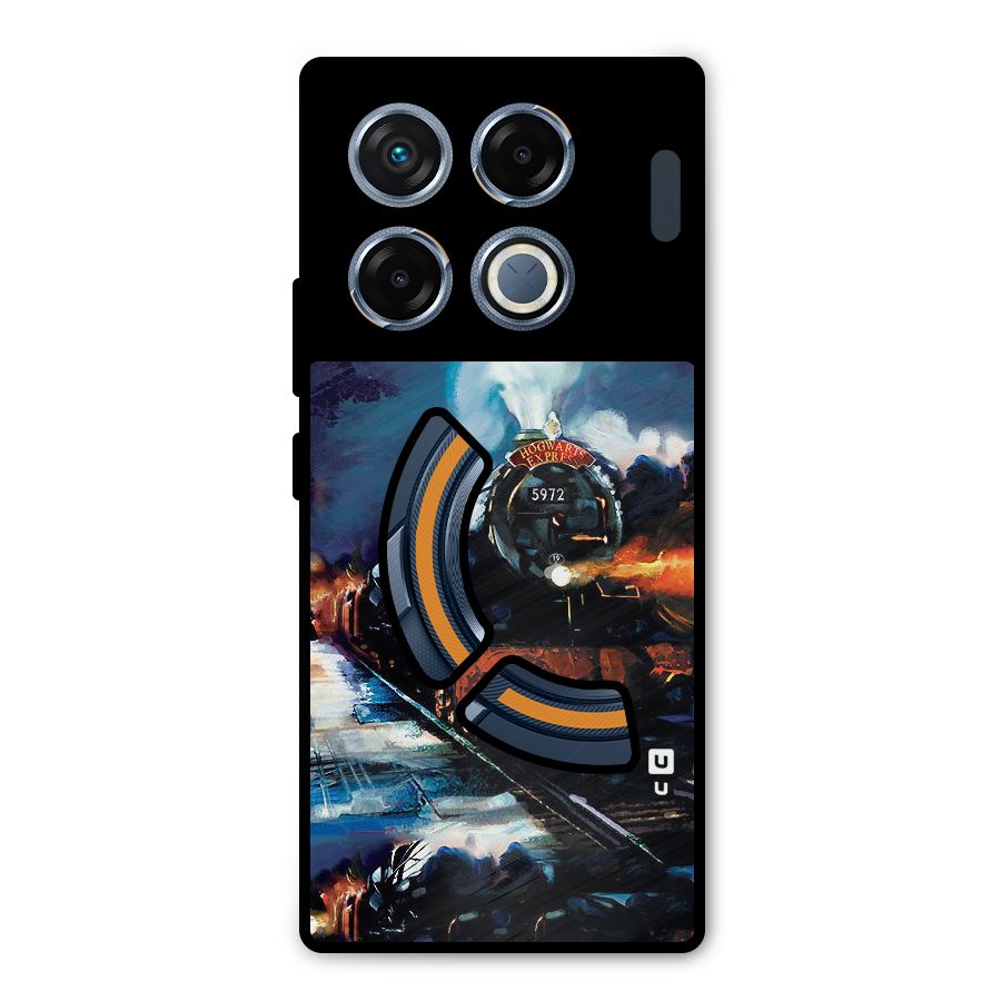 Train Art Metal Back Case for Infinix GT 20 Pro