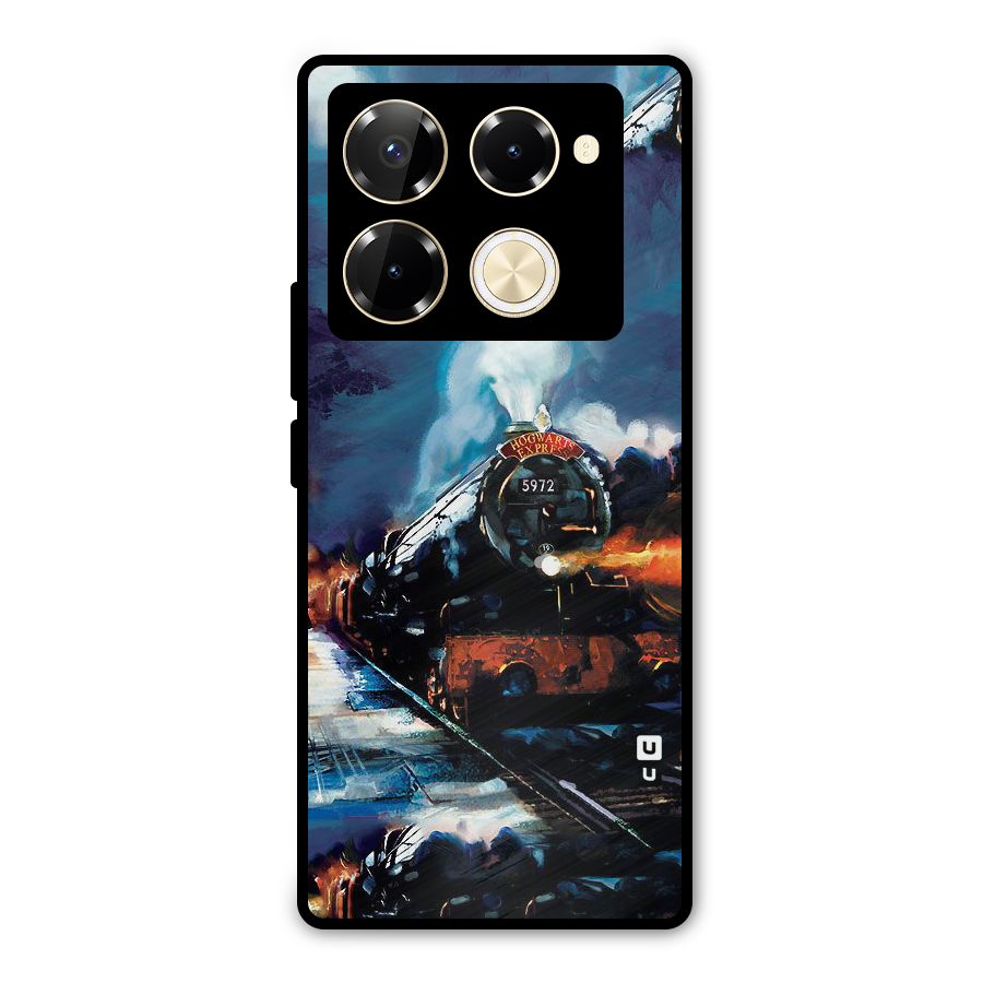Train Art Metal Back Case for Infinix Note 40 Pro