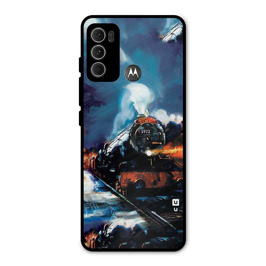 Train Art Metal Back Case for Moto G60