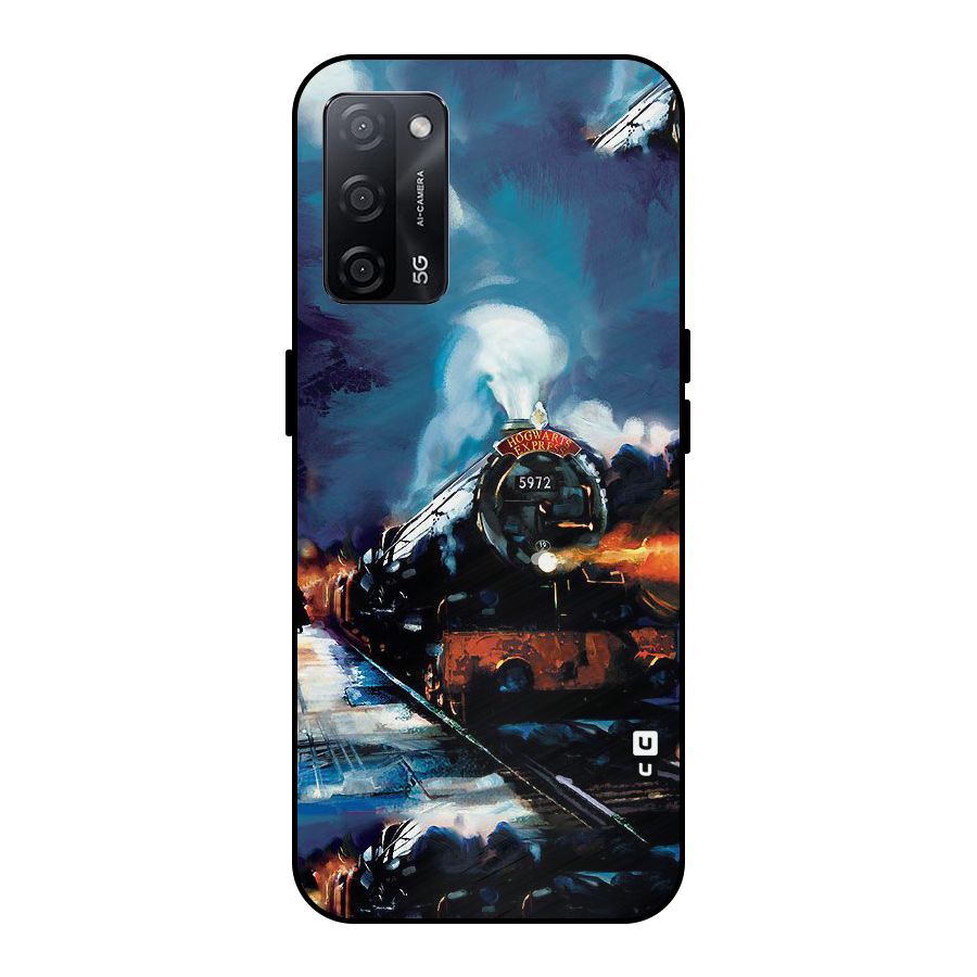 Train Art Metal Back Case for Oppo A53s 5G