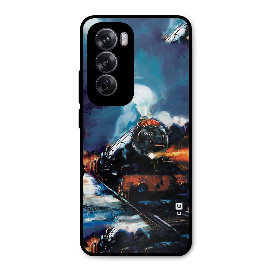 Train Art Metal Back Case for Oppo Reno12 Pro