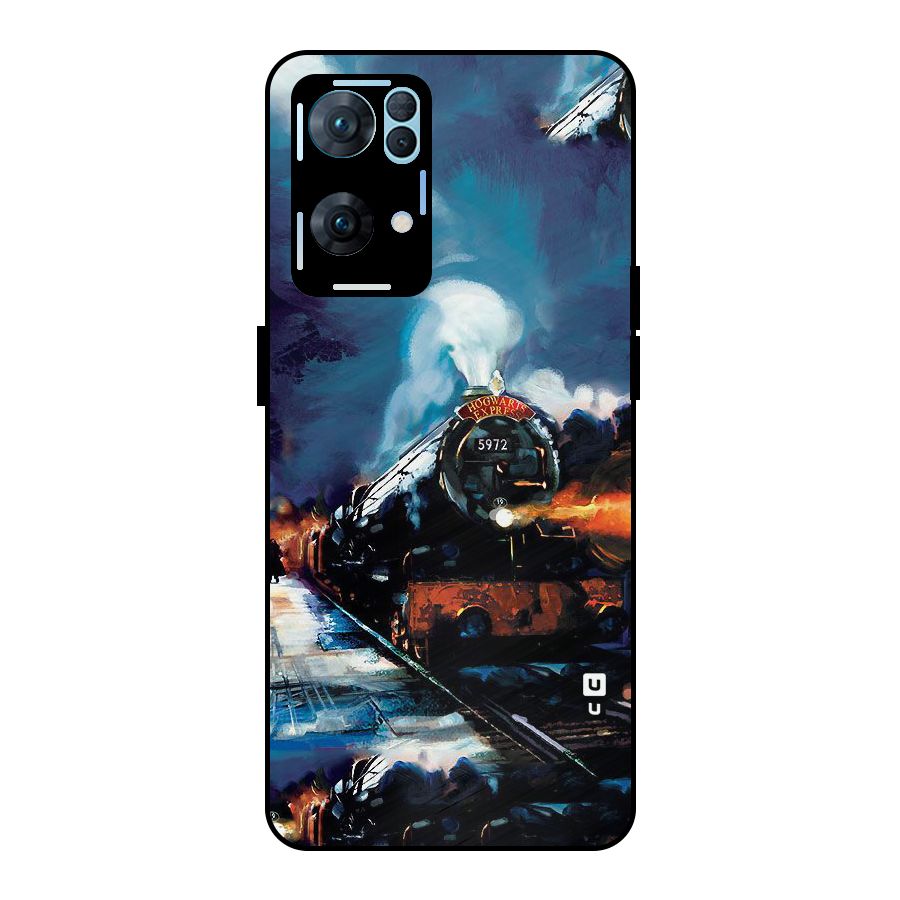 Train Art Metal Back Case for Oppo Reno7 Pro 5G