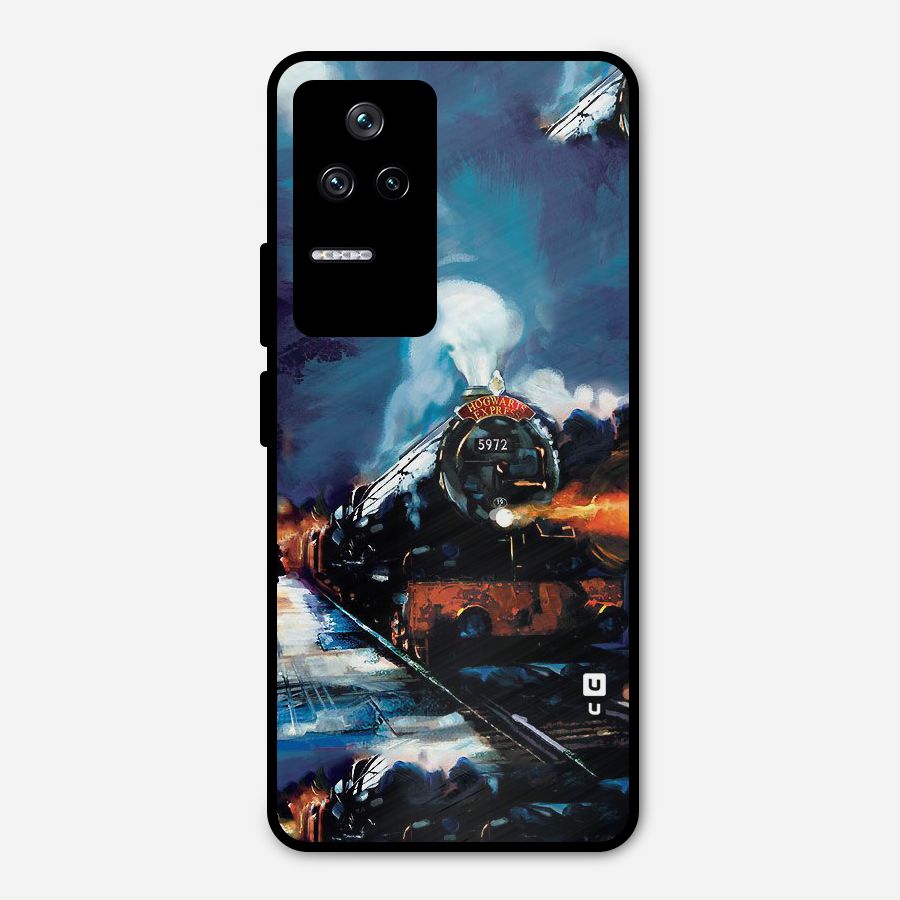 Train Art Metal Back Case for Poco F4 5G