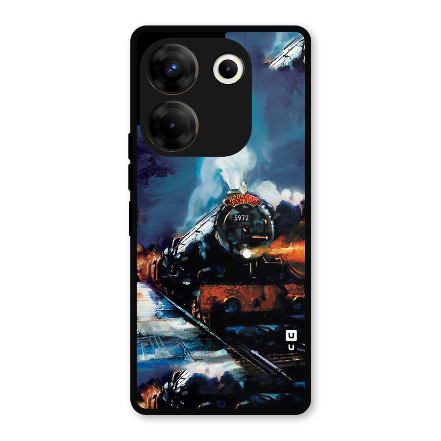 Train Art Metal Back Case for Tecno Camon 20 Pro