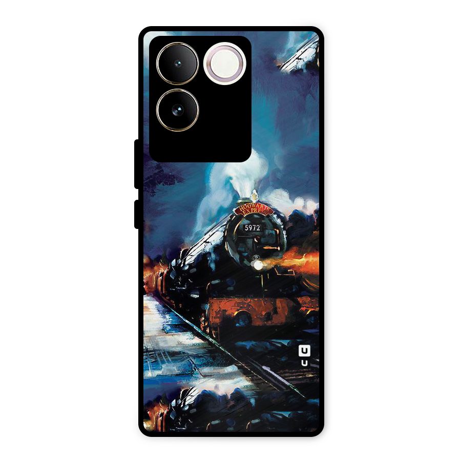 Train Art Metal Back Case for Vivo T2 Pro