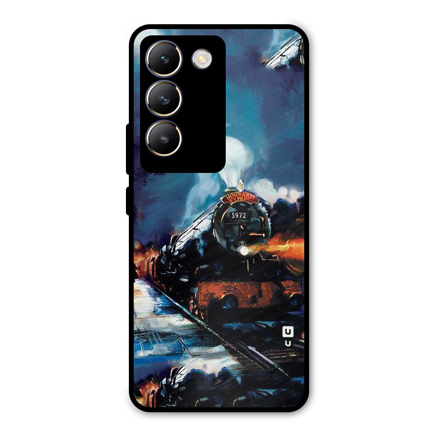 Train Art Metal Back Case for Vivo T3 5G