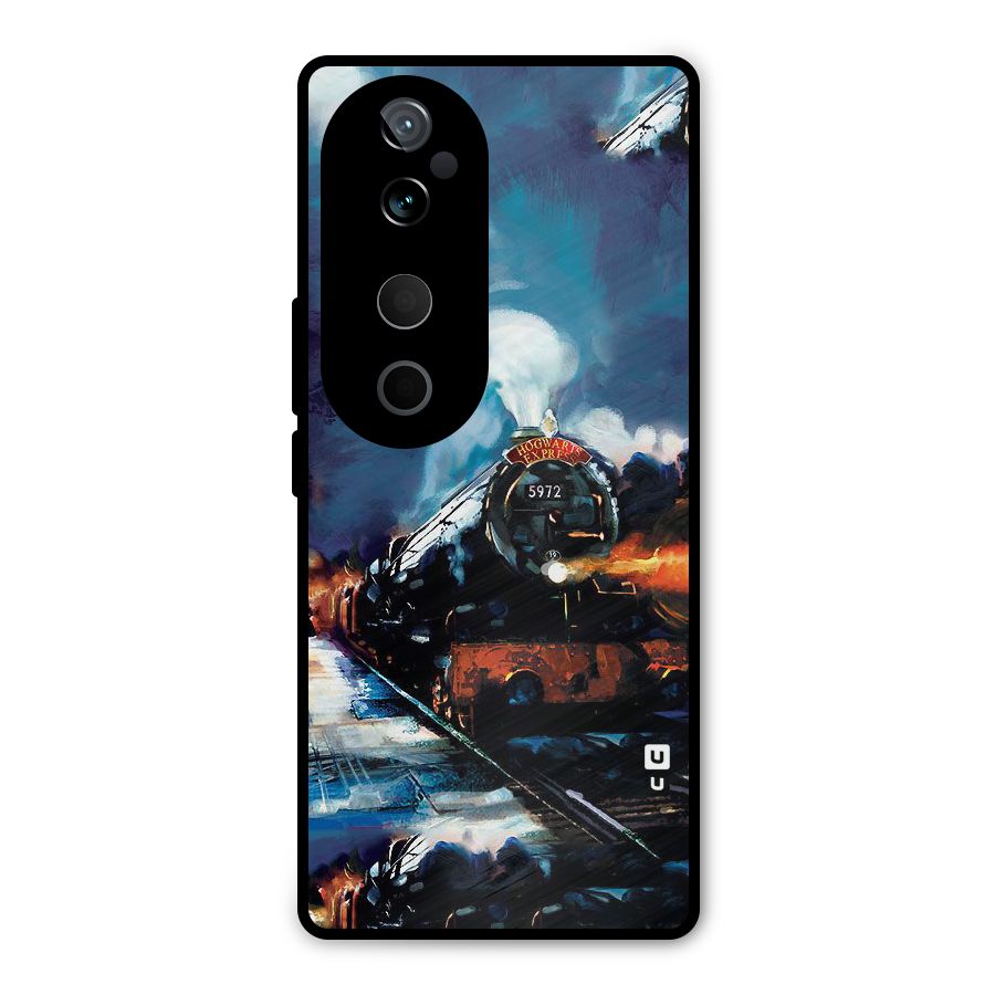 Train Art Metal Back Case for Vivo T3 Ultra