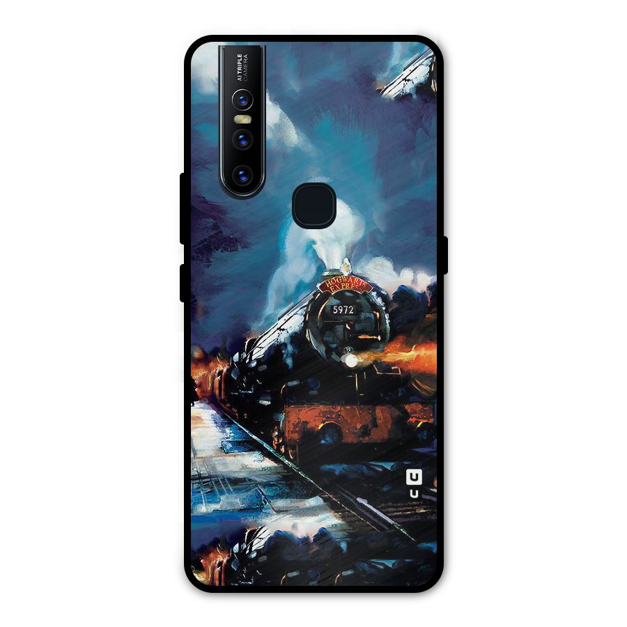 Train Art Metal Back Case for Vivo V15