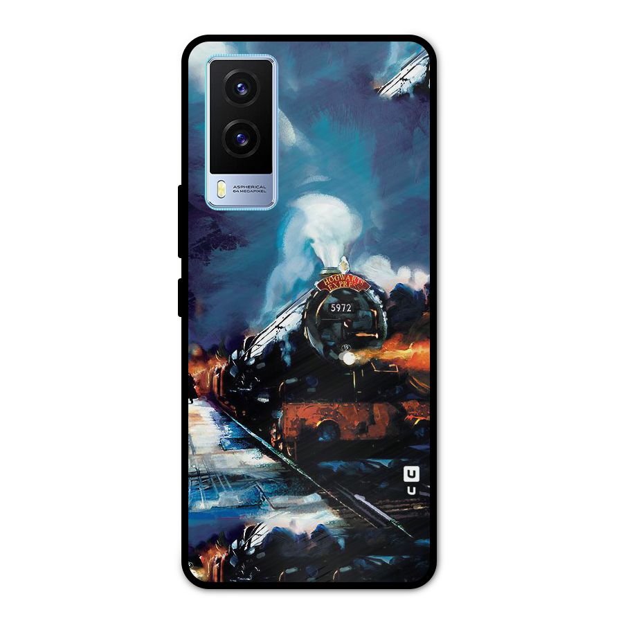 Train Art Metal Back Case for Vivo V21e 5G