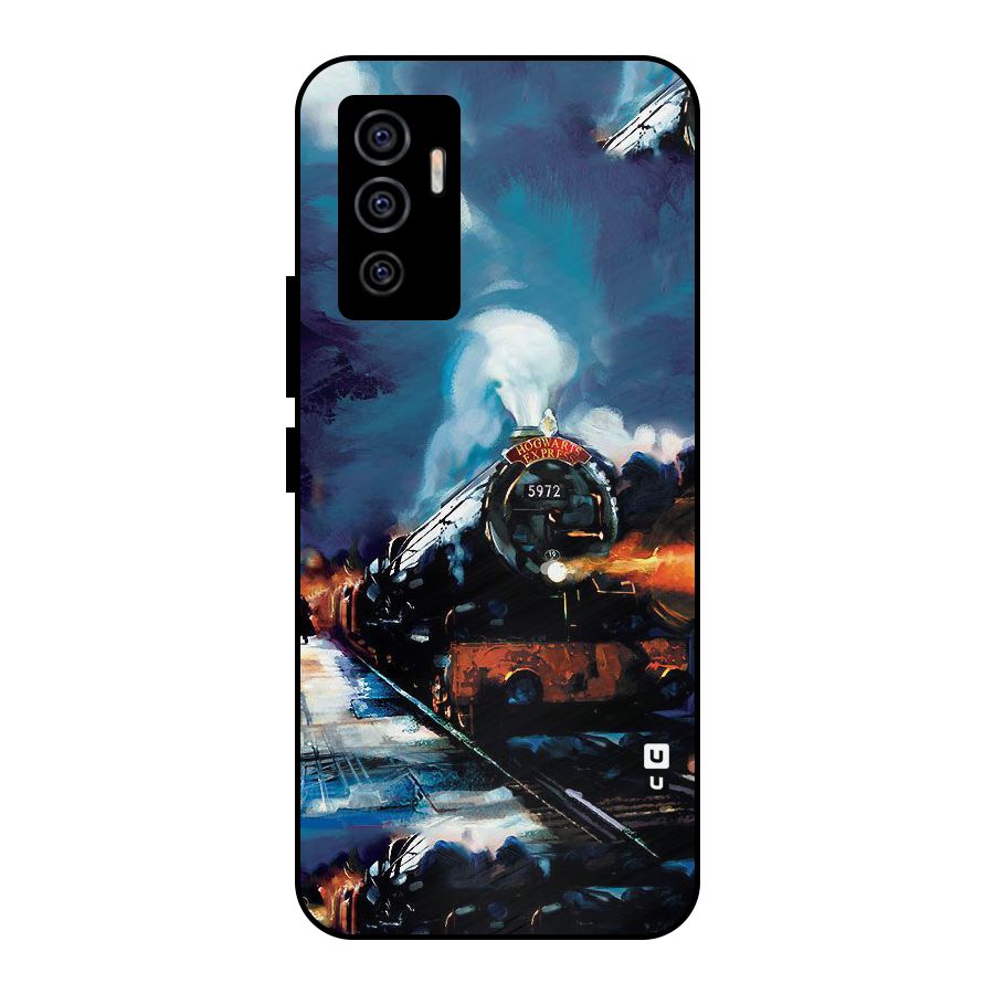 Train Art Metal Back Case for Vivo V23e