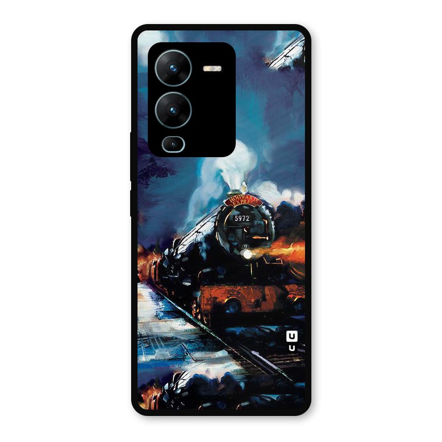 Train Art Metal Back Case for Vivo V25 Pro