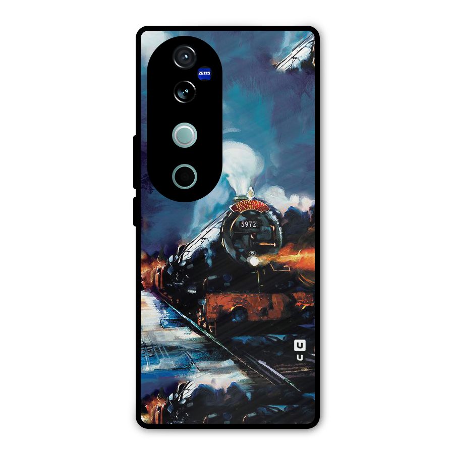 Train Art Metal Back Case for Vivo V40 Pro