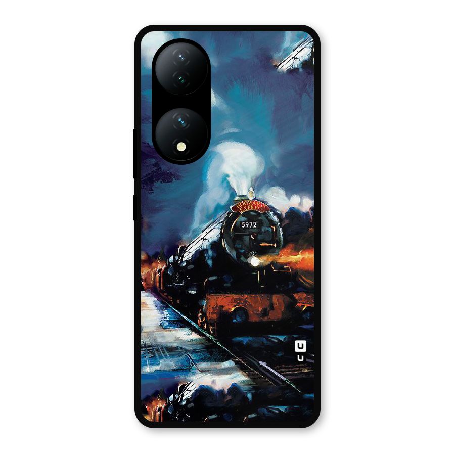 Train Art Metal Back Case for Vivo Y100a