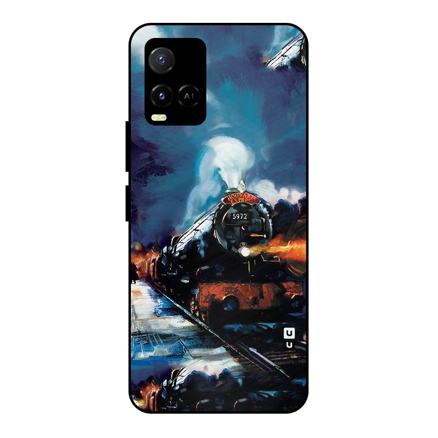 Train Art Metal Back Case for Vivo Y33s
