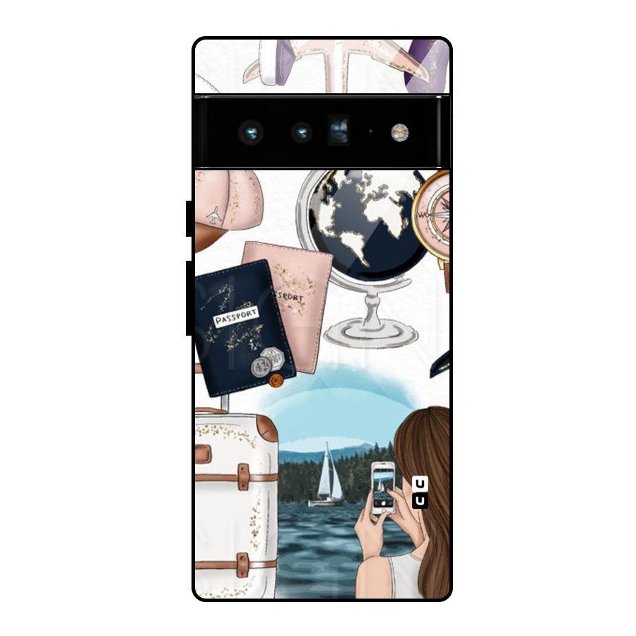 Travel Diaries Glass Back Case for Google Pixel 6 Pro