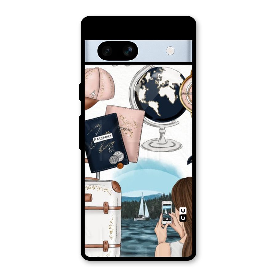 Travel Diaries Glass Back Case for Google Pixel 7a