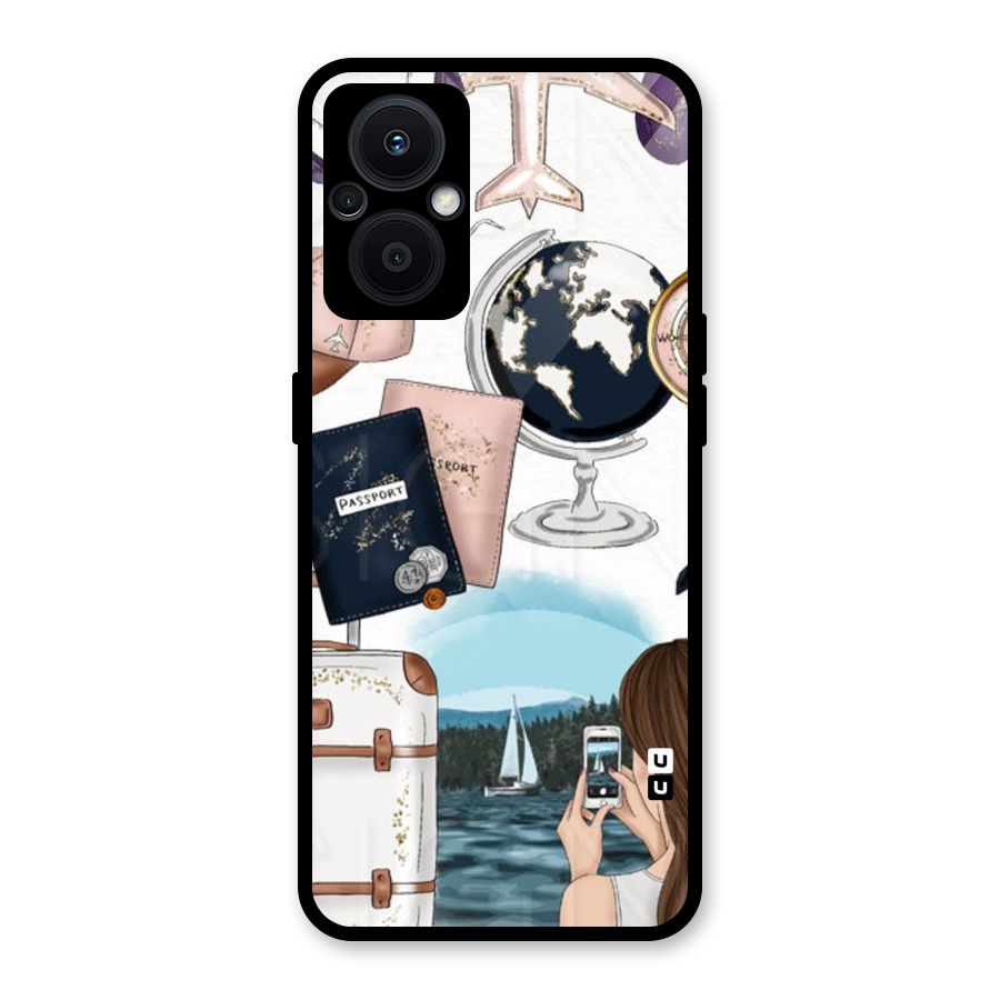 Travel Diaries Glass Back Case for Oppo F21s Pro 5G