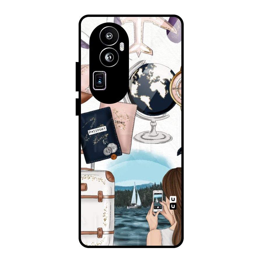 Travel Diaries Glass Back Case for Oppo Reno10 Pro Plus