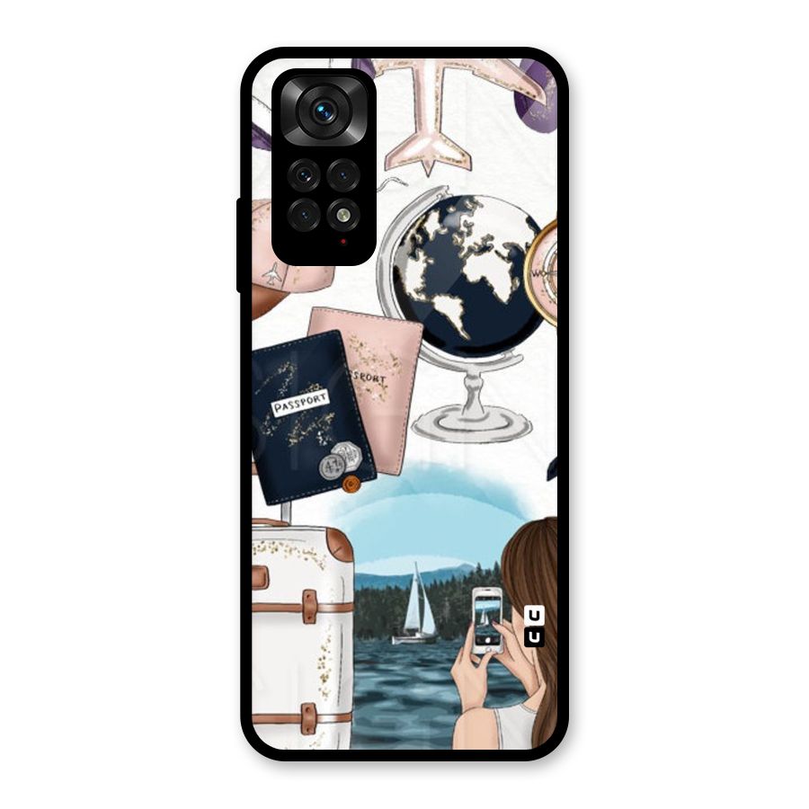 Travel Diaries Glass Back Case for Redmi Note 11S