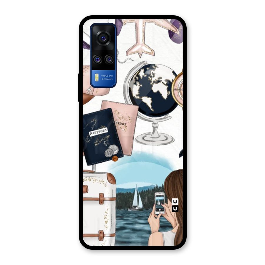 Travel Diaries Glass Back Case for Vivo Y31