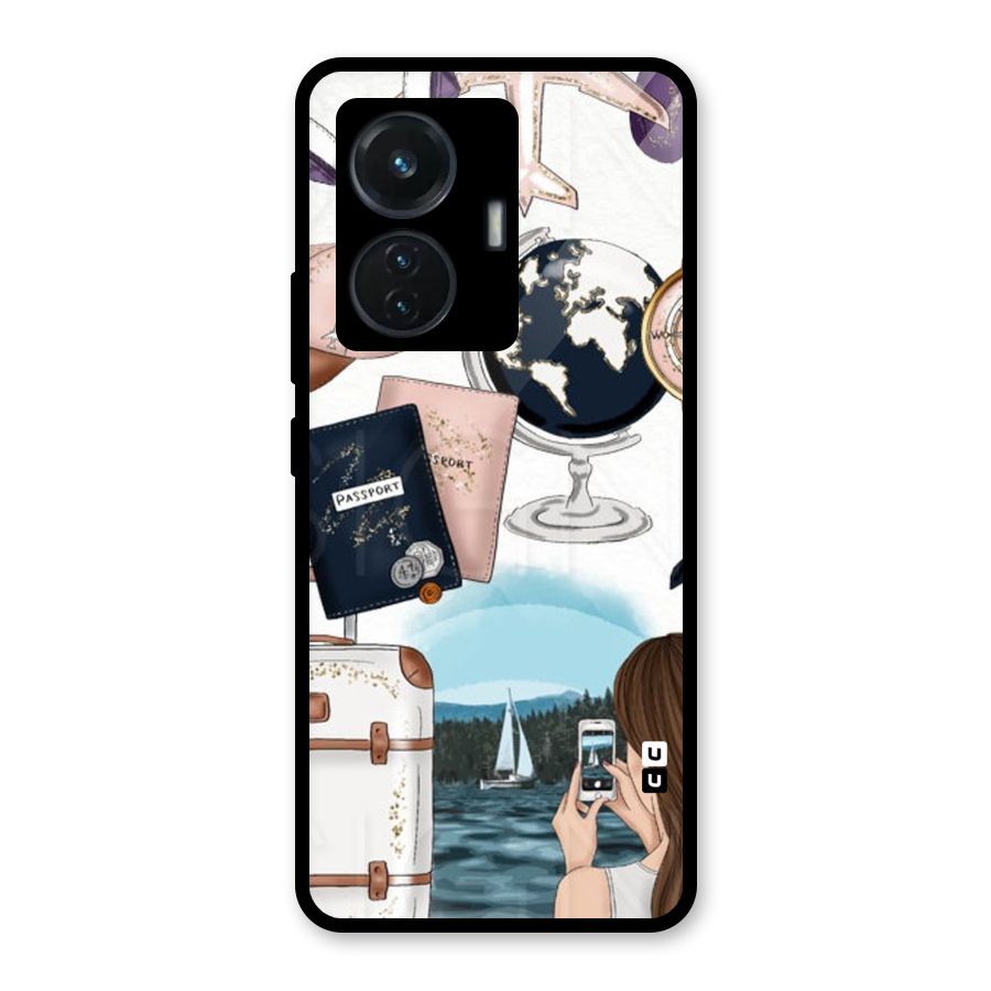 Travel Diaries Glass Back Case for iQOO Z6 44W